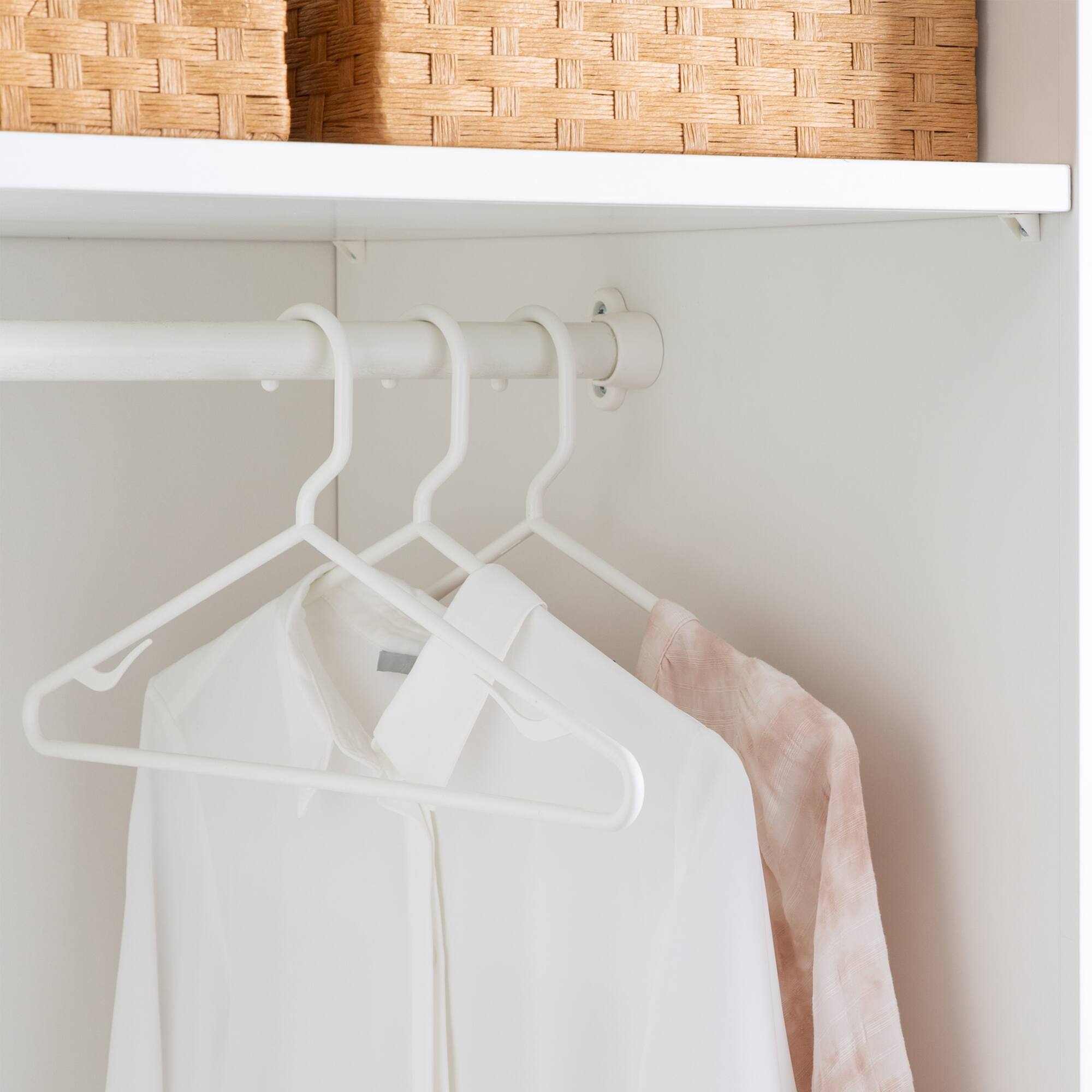 Woolite® White Plastic Hangers, 6ct.